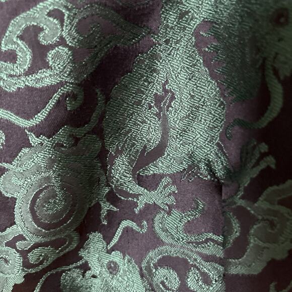 Wah Maker Frontier Clothing Vest Men XL 48 Green/black Paisly Waistcoat USA Made - Picture 3 of 14